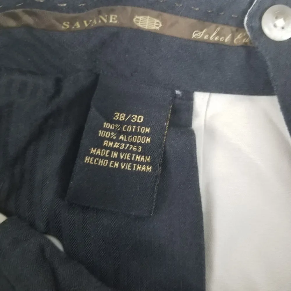 Savane Select Edition Light Khaki Cotton Dress Pants‎ Size 38/30